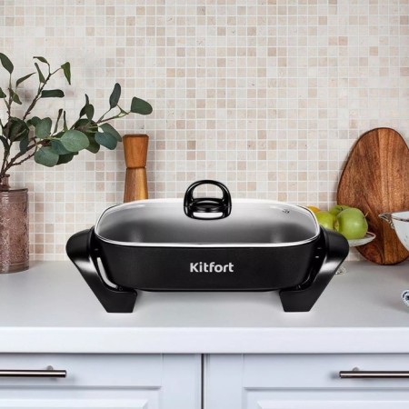 Electric pan Kitfort KT-2068, 2200 W, 7 L, Black-4