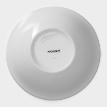 A set of platform plates of deep Magistro Basic Bistro, 6 objects: 450 ml, d = 15.5 cm, white color-4