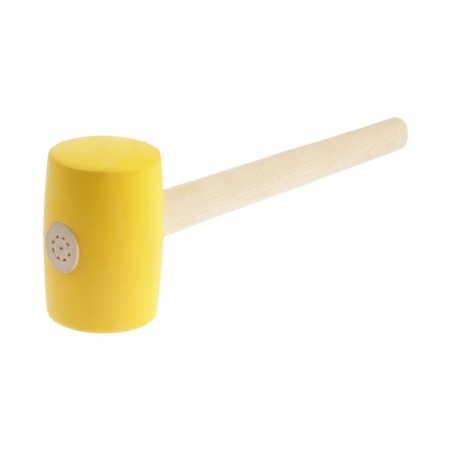 Kiyanka scrap, wooden handle, yellow rubber, 65 mm, 600 g-2
