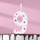 A candle in a cake for a birthday "Confetti", number "9", giant, 9 cm