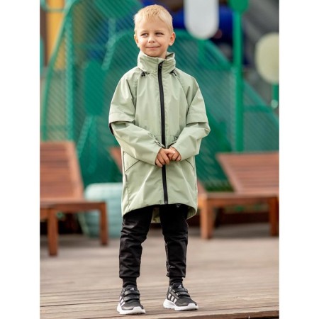 Park jacket for a boy, height 86 cm, sage color-1