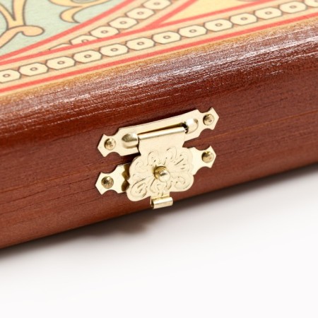 Wooden backgammon large, with "Persian" checkers, board game, 60 x 60 cm-5