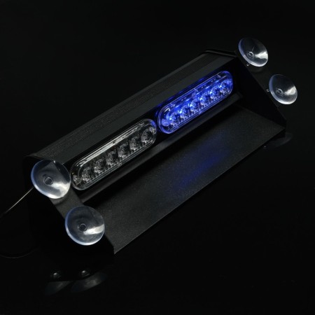 Signal strobe for windshield 12 LED, 12V, 9 modes, red-blue-1