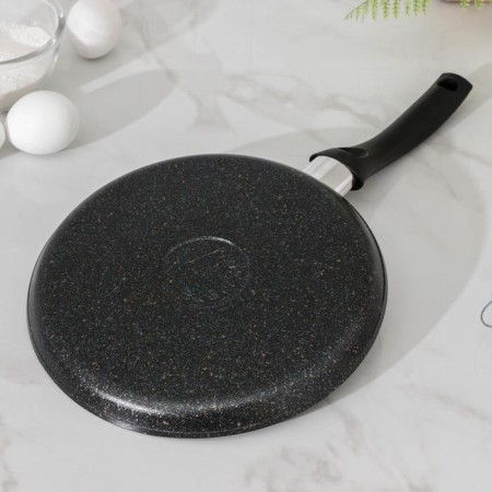 Pancake pan Granit Ultra, D = 24 cm, plastic handle, anti -stick coating, black color-4
