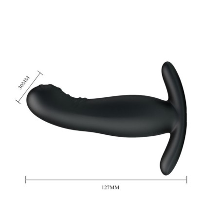Prostate massager Pretty Love, 7 vibration modes, 4 stroke modes, 11 x 3 cm, black-4