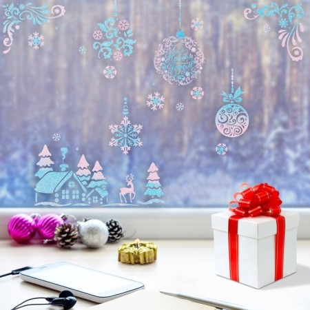 Glass stickers "Magic New Year", reusable, 20 x 34 cm, New Year-2
