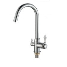 Fashun A4396 kitchen mixer, single -leaf, with output for drinking water, brass, chrome