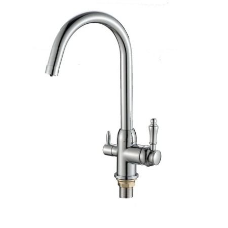 Fashun A4396 kitchen mixer, single -leaf, with output for drinking water, brass, chrome