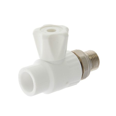 Ball crane for Valfex radiator, polypropylene, straight, 20 x 1/2 "