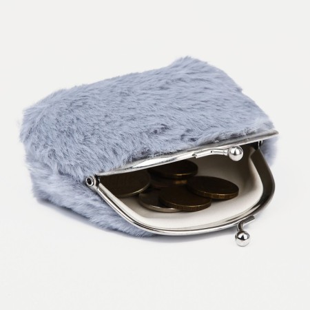 Women's wallet on farmar, gray color-1