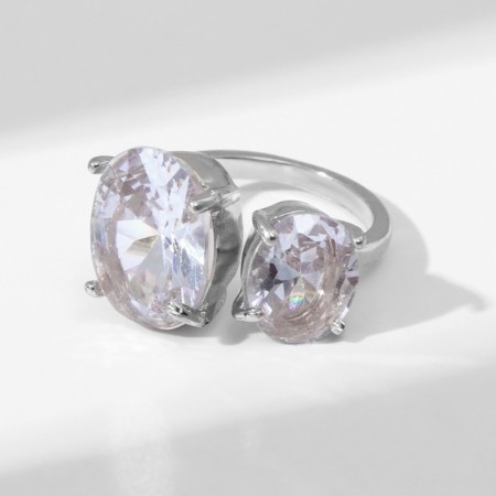 Ring "Jewelry" Ovala, white color in silver, dimensionless-1