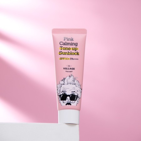 Village 11 Factory Sunscreen Pink Calming Sun Block, soothing, SPF 50, 25 ml-1