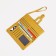 Women's wallet on the button, yellow color