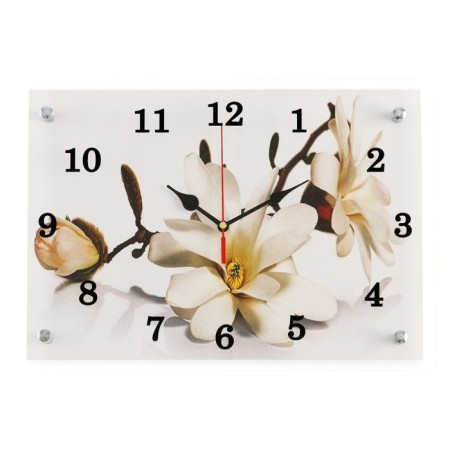 Carty clock is wall-mounted, interior "orchid", silent, 25 x 35 cm