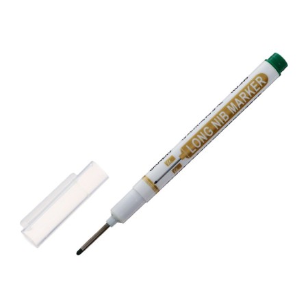 Permanent marker 0.7 mm, with an elongated tip, green