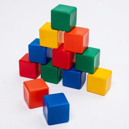 Set of colored cubes, 6 × 6 cm, 12 pieces-4