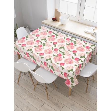 The tablecloth “Queen of Flowers”, rectangular, Saten, size 120x145 cm