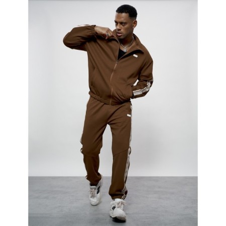 Male tracksuit, size 50, brown color-13
