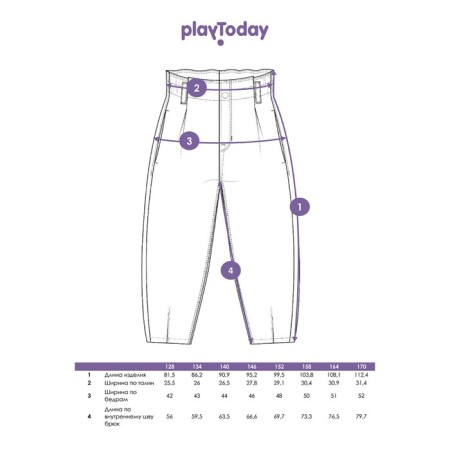 Джинсы для девочки PlayToday, рост 134 см-4