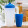 Set for drinks is plastic, 4 items, jug 2 l, 3 cups 500 ml, 20 × 12 × 26 cm, blue color
