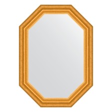 Mirror in the baguette frame, aged gold 67 mm, 52x72 cm
