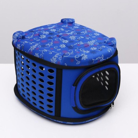 The folding bag is large, the EVA material, 42.5 x 37.5 x 29.5 cm, blue-7