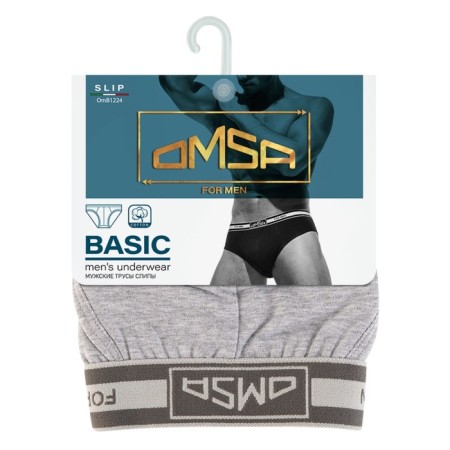 Panties Slips men's Omsa 1224, size 46, color Grigio Melange-2