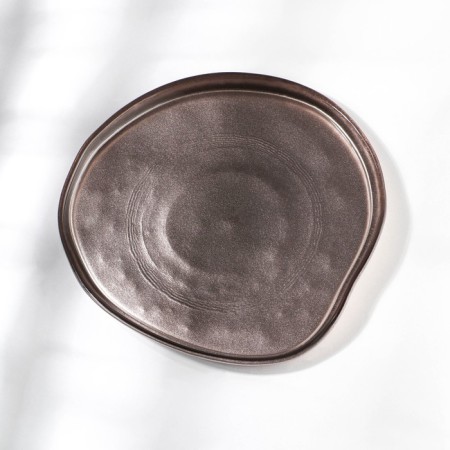 Trend, glass dish, d = 18 cm, brown color-1