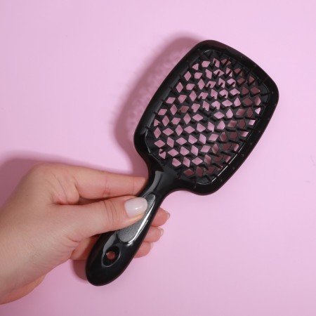 The comb massage, wide, ventilated, 8.5 × 20.5 cm, black color-8
