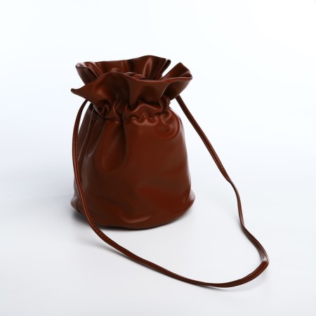 Puff bag, brown color-2