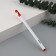Knitting hook, d = 8 mm, 16 cm, white/red color