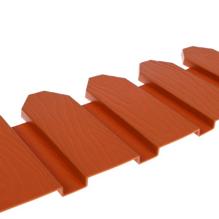 Decorative fence, 18 × 300 cm, 6 sections, plastic, terracotta, "summer cottage"-8
