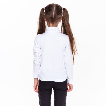 Turtleneck for girls, white color, height 122 cm-5