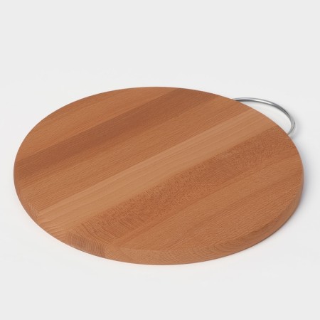 Groot board "Round", with a metal handle, D = 30 cm, thickness 1.6 cm, beech-6