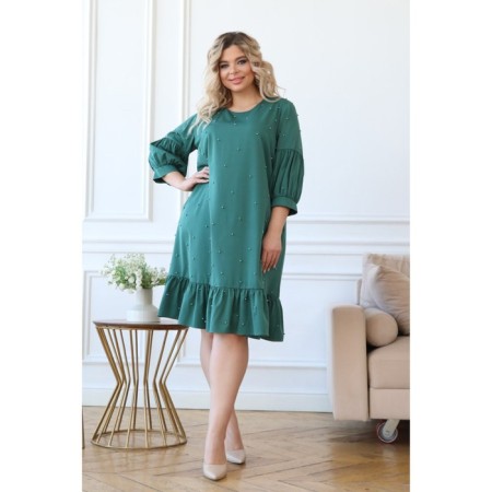 Women's dress, size 48, green color