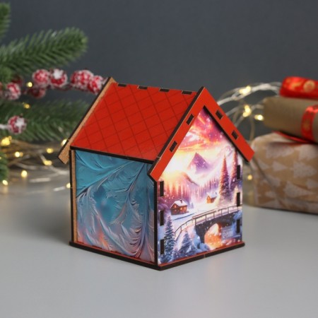 New Year's tea house "Happy New Year" 10.5x9.5x12 cm-1