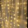 Garland "Curtain" 2.8 × 3 m dew on hooks, IP20, silver thread, 300 LED, glow warm white, flicker, USB