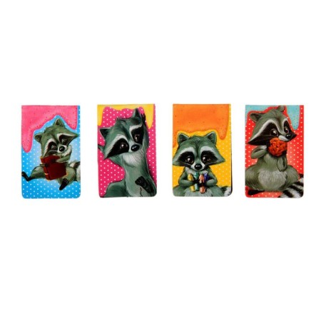 A set of magnetic bookmarks "read with a raccoon", 4 pcs.-2