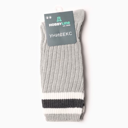 Women's socks "Hobby Line", the color is light gray, size 36-40-2