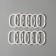 A set of rings for curtains in the bathroom, plastic, 12 pcs, white color
