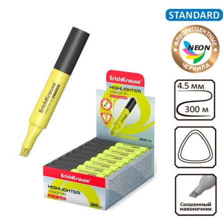 Marker Text Moisters Erichkrause Visioline V-17 Mini, 0.6-4.5 mm, water-based ink, yellow-3