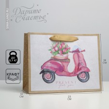 Gift Craft horizontal package, packaging, Present for You, MS 23 x 18 x 10 cm