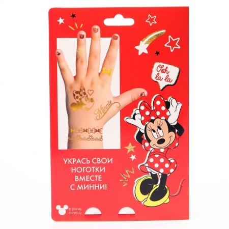 Manicure set with translation stickers "Minnie Mouse"-5