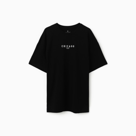T-shirt female, black color, size One size (42-46)-1