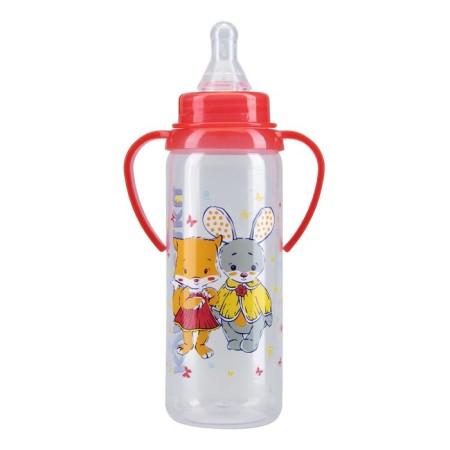 A bottle for feeding with handles, 250 ml, from 6 months., Mix color-3