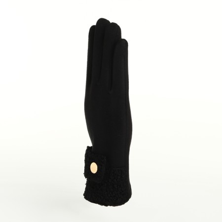 Gloves are female, dimensionless, without insulation, black color-1