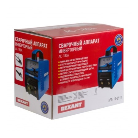 Welding apparatus Inverter REXANT AS-180A, 4.5 kW, 20-180 A, electrode diameter 2-4 mm-4