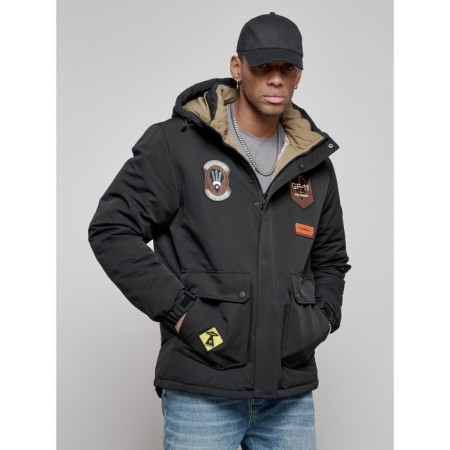 Male Winter jacket, size 48, black color-2