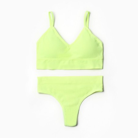 Female set (top, thongs), light green color, size 42-46-5