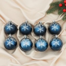 Set of balls plastic D-6 cm, 8 pcs 